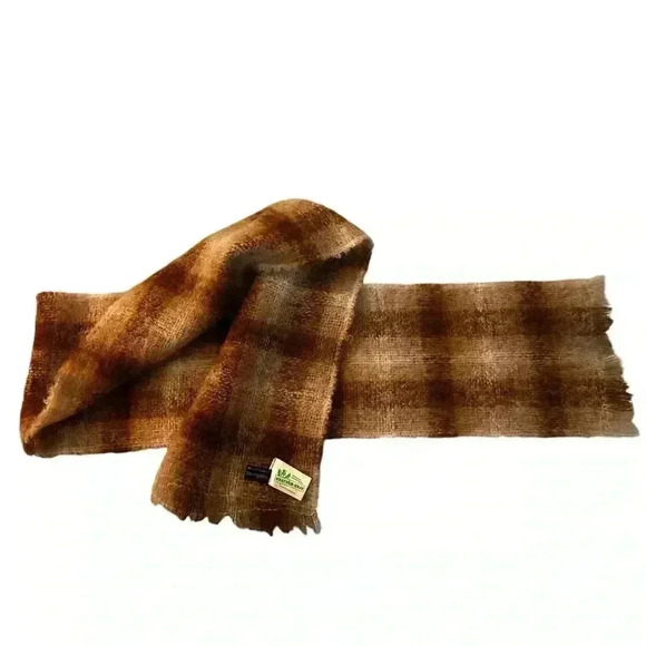 Heather Brae‎ Bloomingdale’s Mohair Vintage Brown Scarf Made in Scotland  1960 - Picture 1 of 8